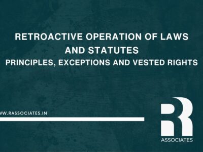 Retroactive operation of laws and statutes